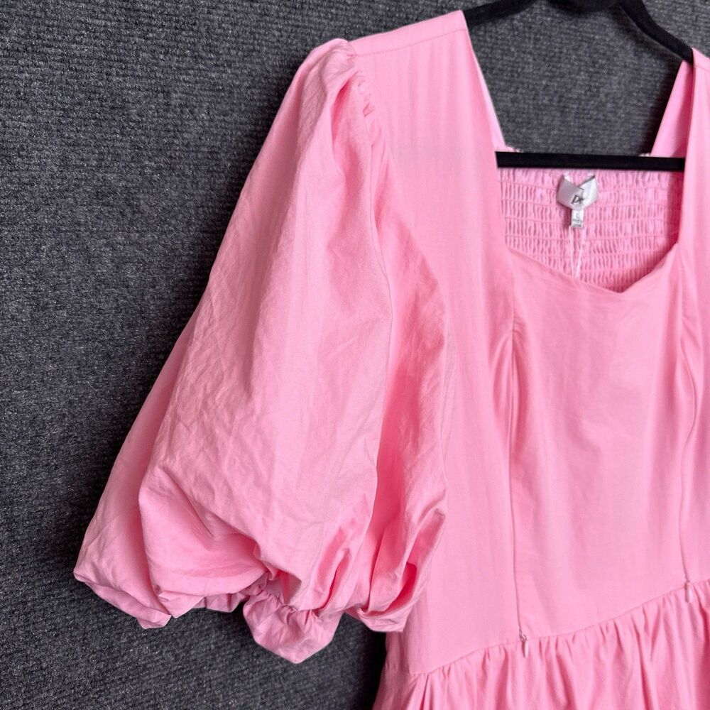 NWT Poet Dress Ode Pink Puff Sleeve Midi Nursing L - Picture 11 of 11